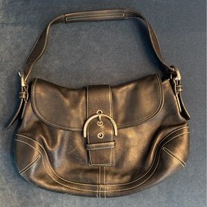 Coach Black Leather SoHo Shoulder Bag